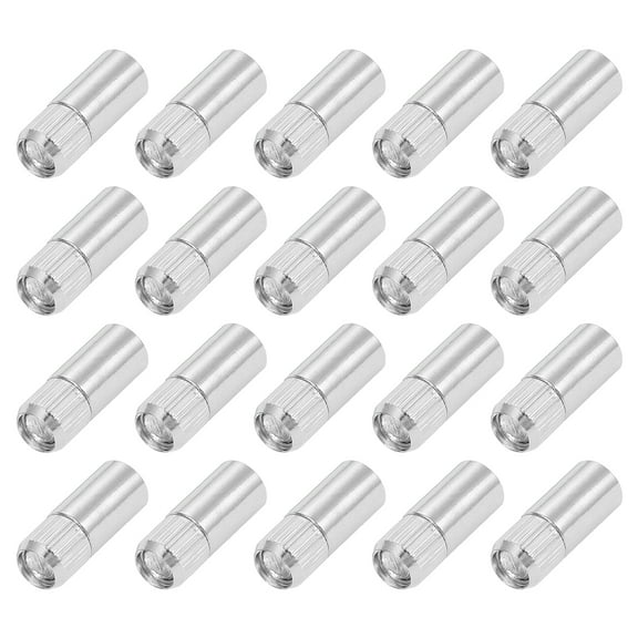 Uxcell 36 Pack Shelf Bracket Peg Nickel Plated 8mm Dia Holder Support Pin with Cover