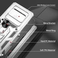 thumbnail image 5 of for Samsung Galaxy S10 Plus Case with HD Screen Protector, Build in 360° Rotating Ring Kickstand [Military Grade] Protective Case for Galaxy S10 Plus, Silver, 5 of 13