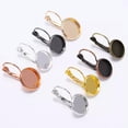 thumbnail image 2 of K-KED 8-25MM Metal Ear Hook Round Gem Frame Diy Delicate Jewelry Accessories Earring Frame-Silver-10mm【90pcs/90g】, 2 of 9