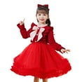 thumbnail image 3 of Gubotare Girls Long Sleeve Dress Girls Fall Dress Long Sleeve Casual Winter Dresses Size 6-7(Red,6-7 Years), 3 of 8