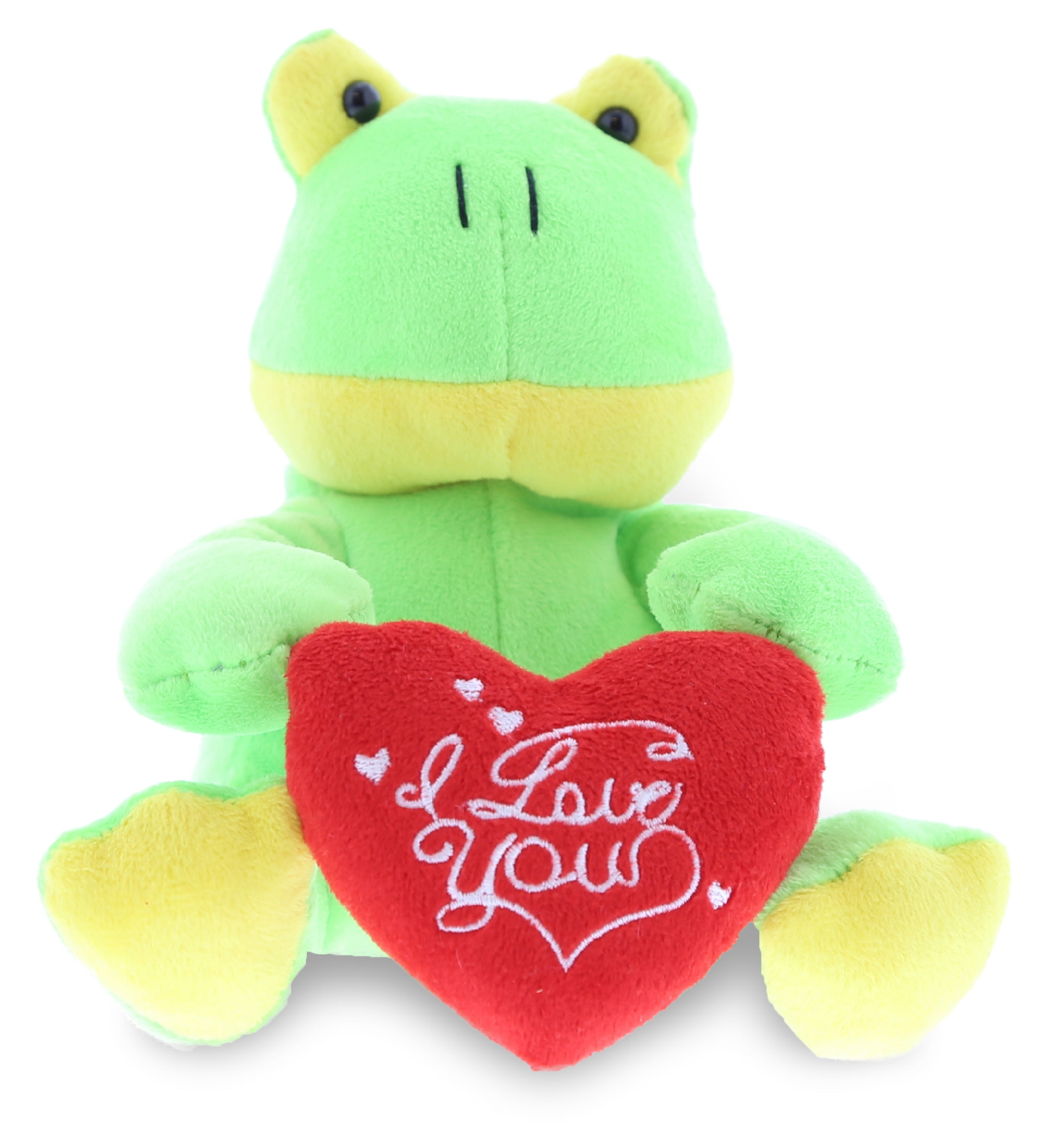 Valentines Day Wall Clock I Love You Heart Green Frog Amphibian Romantic Love 
