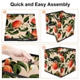 thumbnail image 4 of Peach Foldable Organizer Bins with Handle, 10.8"x10.5"x10.6", Large Capacity Clothes Storage Storage Cubes, 4 of 6