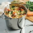 thumbnail image 3 of Tramontina Tempo Tri-Ply Base Stainless Steel 14-Piece Cookware Set with Glass Lids, Pots and Pans Kitchen Set, Induction-Ready, Oven-Safe, Dishwasher-Safe, 3 of 12