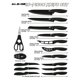 thumbnail image 3 of Lux Decor Collection Ultra Sharp Black Kitchen Knife Set - 7 & 15 Piece Knives | Rust Proof & Scratch Resistant Stainless Steel Sharp Knives | Ideal F, 3 of 5
