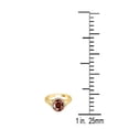 thumbnail image 2 of AoneJewelry 10K Diamond and Oval Shape Garnet Ring In Solid Rose, White & Yellow Gold, 2 of 5