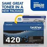 Brother Genuine Black Printer Toner Cartridge, TN420