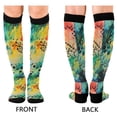 thumbnail image 4 of FORMRS Womens Knee High Socks Casual Long Thick Travel Daily Wear, 1 Pair, Colorful Plants, 4 of 6