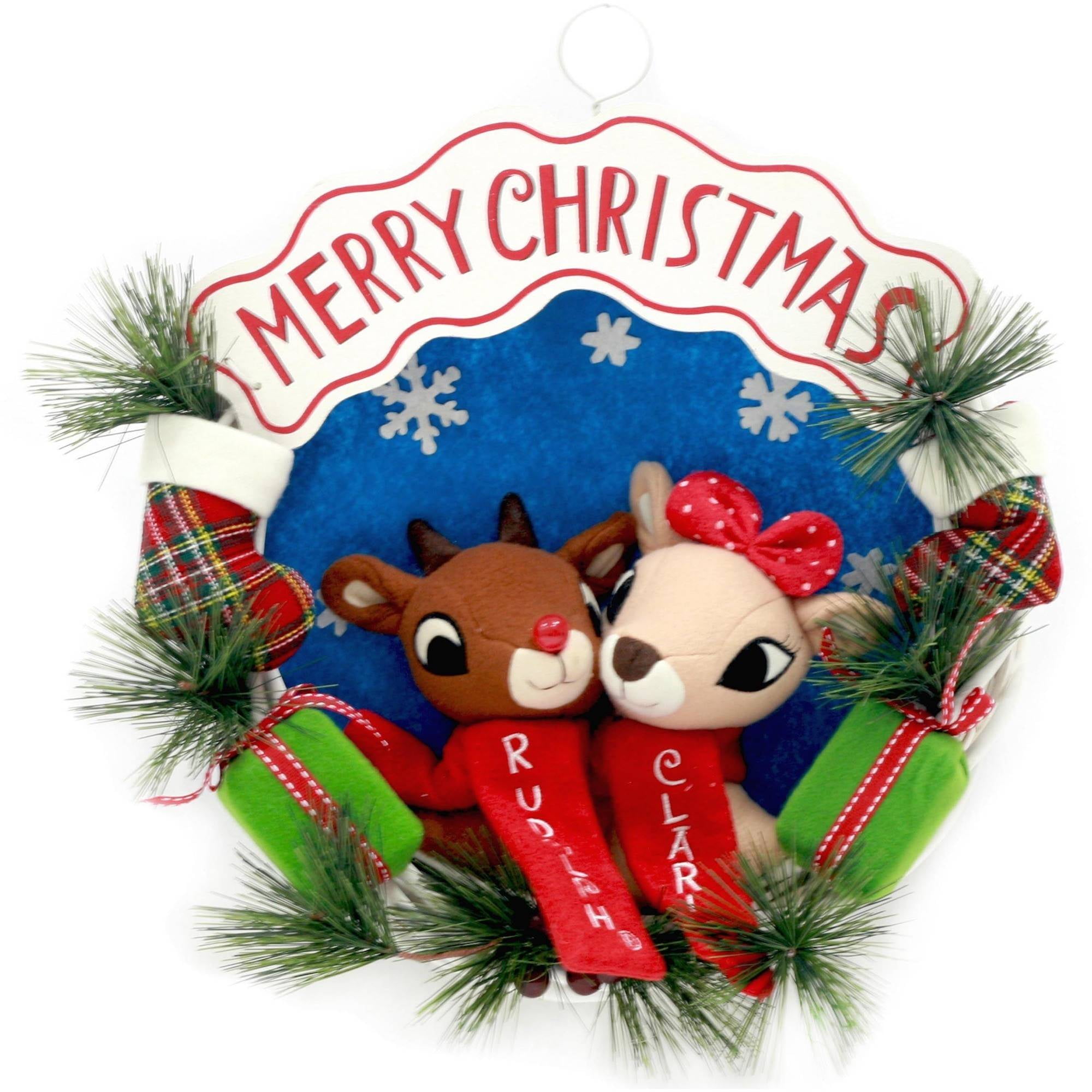 Details about   Rudolph The Red Nosed Reindeer Misfit Toys Deco Mesh Front Door Wreath Christmas 