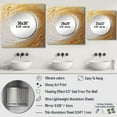 thumbnail image 4 of Designart "Infinite Swirls in Gold and Cream IV" Abstract Spirals Gold Large Square Mirror - Square Bedroom Mirror Printed Wall Decor - Transitional Square Printed Wall Mirror Art, 4 of 5