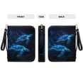 thumbnail image 5 of ZUXONGSY Turtle Print PU Leather Bible Cover Case for Women Men Multifunctional Bible Book Carrying Case with Detachable Wristlet Strap Bible Accessories for Church Christian Art Gifts, 2XL, 5 of 7