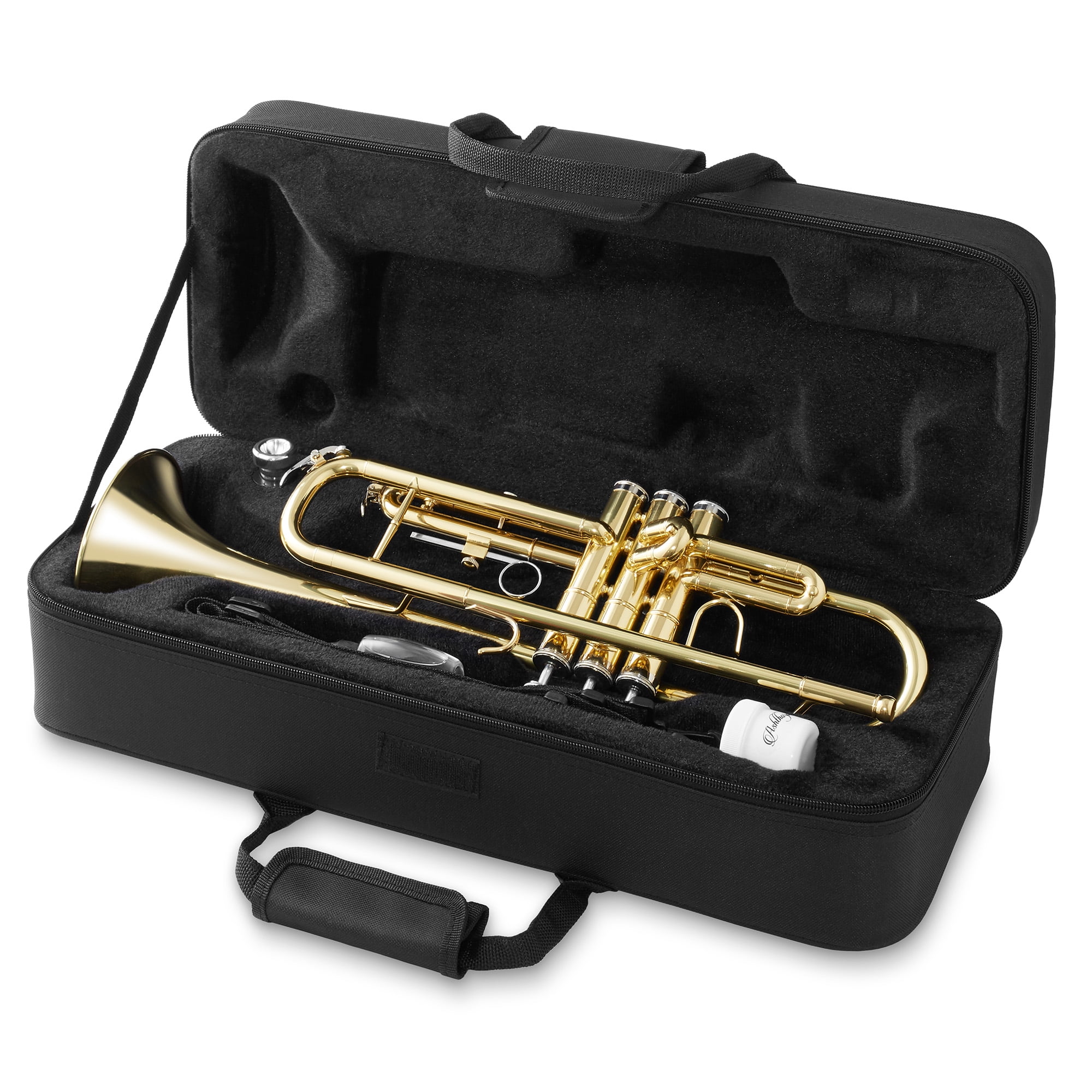 Ashthorpe Standard Bb Trumpet for Students and Beginners, Gold Lacquer Finish