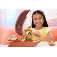 thumbnail image 4 of Disney Moana 2 Toys, Moana's Adventure Canoe Playset with 1 Small Doll, 1 Canoe & 10 Accessories, 4 of 8