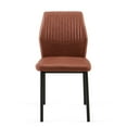 thumbnail image 6 of PU Leather Dining Chairs Set Of 4, Living Room Chair Modern Kitchen Armless Side Chair with Metal Legs for Dining Room, 6 of 7
