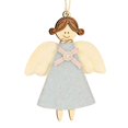 thumbnail image 1 of Colgante de madera para árbol de Navidad con forma de ángel de niña, adorno colgante para decoración del hogar, fiesta, puerta, Navidad, 1 of 5