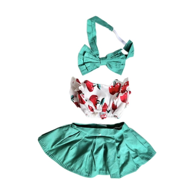 Ropa de Muñeca de peluche de 20 cm Baoblaze ropa en miniatura accesorios falda verde