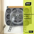 thumbnail image 5 of Smart Design Bakeware and Lid Storage Rack with 4 Compartment Dividers - Steel Metal Frame - Rust Resistant Finish - Cooking and Baking Pantry Organization - Kitchen 10 x 8 Inch - Charcoal Gray, 5 of 7