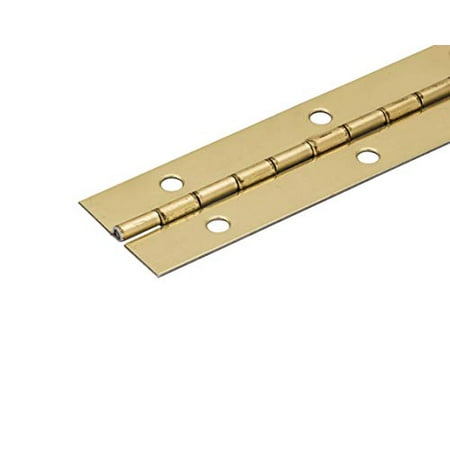 2 3 4 or 6 Lengths Nickel or Brass Plated 1 1/16 Continuous Hinge/Piano Hinge (Brass Plated 4 FT)