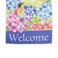 thumbnail image 4 of Welcome Floral Hummingbird Outdoor House Flag 28" x 40", 4 of 7