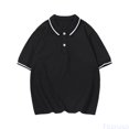 thumbnail image 2 of Fozruso Boys and Girls Short Sleeve School Uniform Shirt Casual Loose Fit Button Closure Collared Shirt for Toddler and Kids, 2 of 7