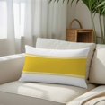 thumbnail image 3 of Yellow Geometric Throw Pillow Cover, Pillowcase Protectors with Zipper, Breathable Decorative Lumbar Pillow Case Cover, Modern Striped Abstract Art Aesthetics Pillow Shams for Couch Sofa 16x24Inch, 3 of 8
