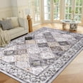 thumbnail image 2 of Ultrug Boho Vintage Rugs Floral Printed Area Rug Soft Carpet for Living Room Bedroom Home Decor,5'x8',Gray Yellow, 2 of 7