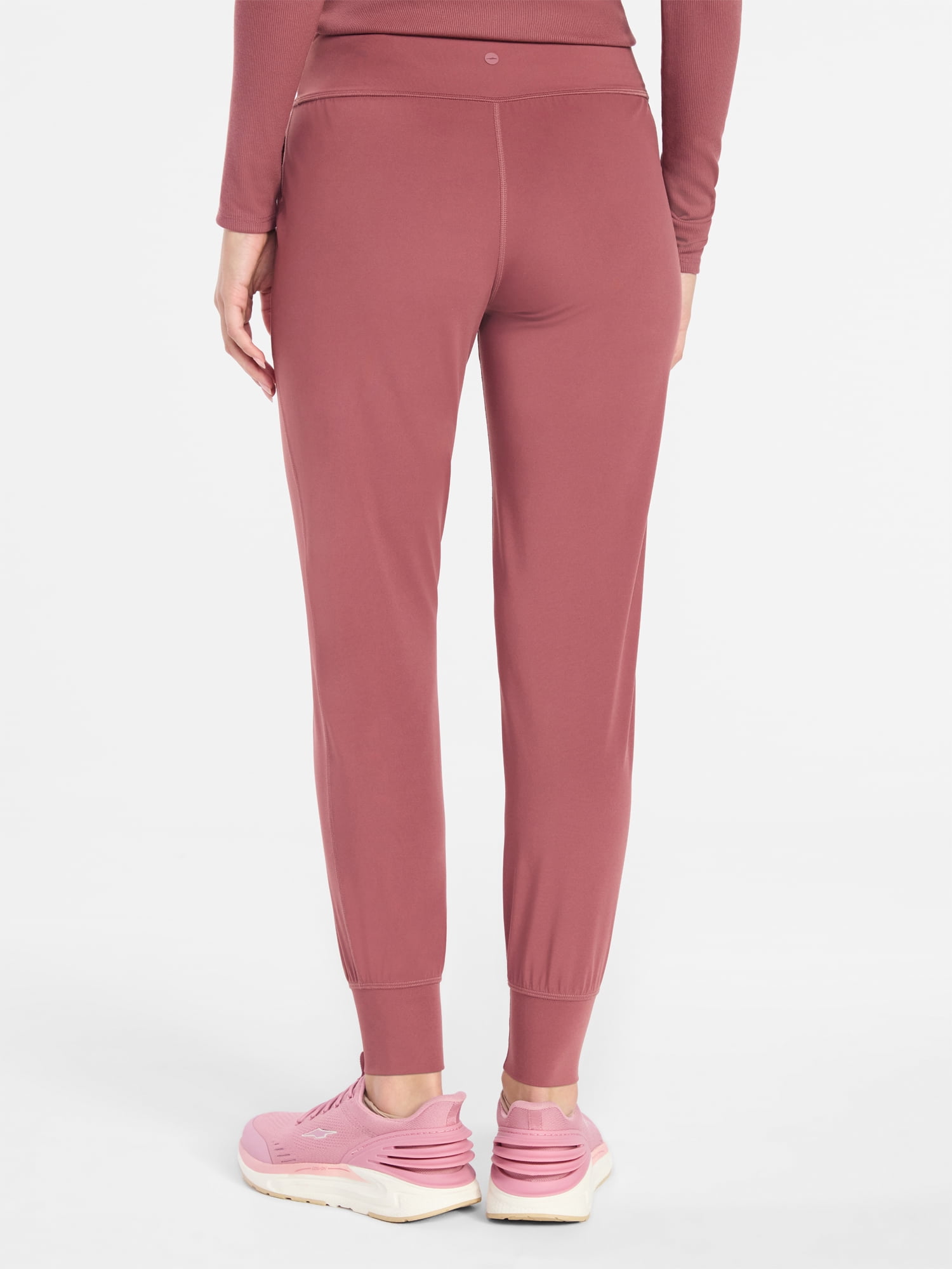 Avia Women's and Women's Plus SoftSculpt High-Rise Joggers with Side Pockets, 28" Inseam, Sizes XS-4X