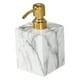 thumbnail image 5 of Dispensador de jabón con textura de mármol, resistente, para baño, líquido y loción. Blanco, 5 of 9