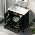 thumbnail image 2 of 30" Bathroom Vanity with Ceramic Sink,Bathroom Cabinet Freestanding Vanity Sink Combo Set with Adjustable Shelves, Doors, Drawer,Wood Storage Cabinet for Home Hotel, 2 of 9