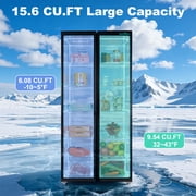 15.6 Cu. Ft. Black Stainless Steel Side-by-Side Refrigerator - Independent Left Freezer & Right Fridge Temperature Control
