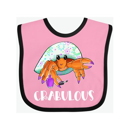 

Inktastic Crabulous Cute Hermit Crab with Purple Nail Polish Gift Baby Boy or Baby Girl Bib