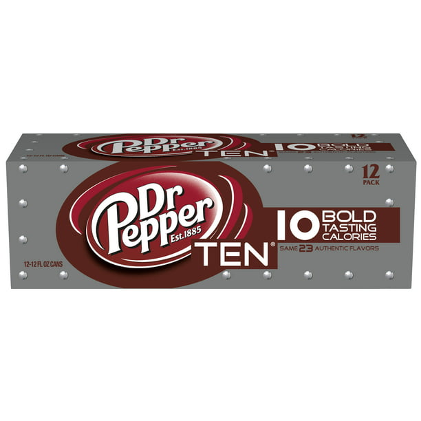 Dr Pepper Ten Calorie Soda, 12 Fl Oz, 12 Count