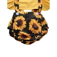 thumbnail image 2 of FAROOT Baby Girls Summer Clothes Set Sleeveless Sunflower Print Ruffle Romper+Headband, 2 of 9