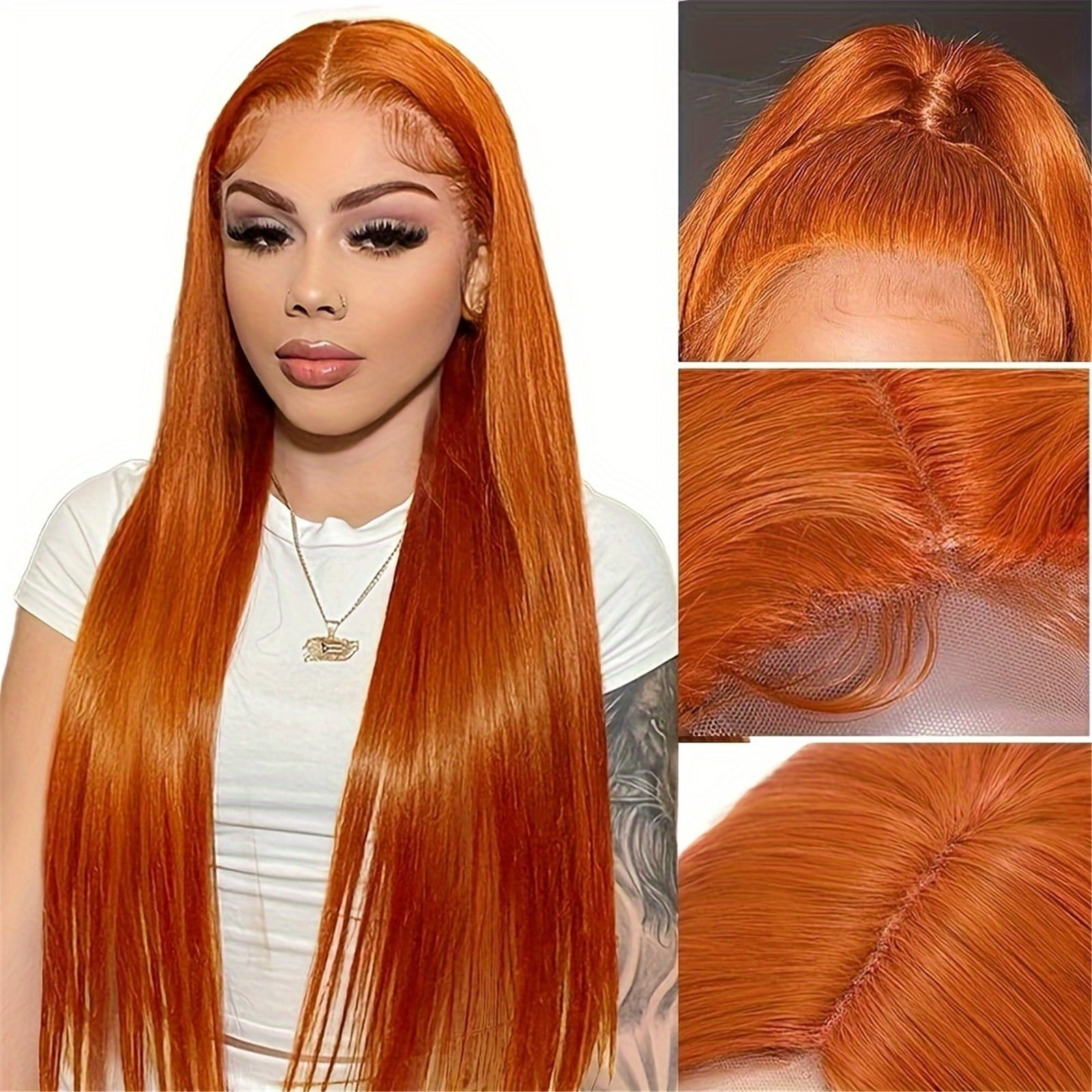 Straight Human Hair Wigs 13X4 Hd Lace Frontal Wig 230% Density Preplucked for Women