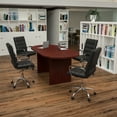 thumbnail image 2 of Flash Furniture Lake 5 Piece Mahogany Oval Conference Table Set with 4 Black and Chrome LeatherSoft Executive Chairs, 2 of 10