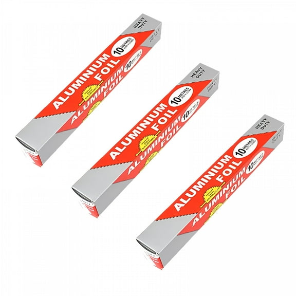 BPPEG Aluminum Foil Heavy Duty 3Pcs Thick Strong Heavy Duty Foil Aluminum Roll Wrap for Commercial Catering, Grilling, Roasting, Baking, Home Cooking
