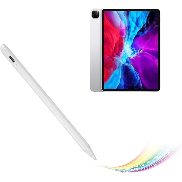 LinQingQ iPad Pro 12.9" 5th/4th Generation Stylus Pencil,Active Capacitive Stylist Pen Compatible with Apple iPad Pro 12.9-inch 5th/4th Gen,Good on Drawing and Writing Type-C Rechargeable Pen, White