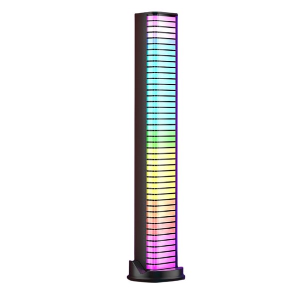 PAVEOS - Luz de captación de doble cara RGB con control de sonido, medidor de música, luz para computadora, aplicación de escritorio para automóvil, barra de luz ambiental Bluetooth,