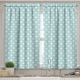 thumbnail image 2 of Ambesonne White Valance & Curtain, Detailed Circular Flowers, 55"x24", Pale Blue White, 2 of 6
