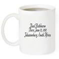 thumbnail image 2 of Basil Rathborne Photo Coffee Mug 11oz, The name and date of brith is printed on the back of the mug #BR24G, 2 of 2