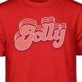 thumbnail image 2 of Teelocity Jolly Repeat Graphic T-Shirt (Small - Standard Fit, Red), 2 of 4