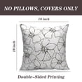 thumbnail image 2 of LALILO Throw Pillow Covers Floral Black Flowers White Accent Art Cushion Cover 18" x 18", 2 Pack, 2 of 6