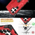 thumbnail image 4 of for Samsung Galaxy S25 Ultra Case, with Magnetic Car Mount Function, Military Grade Shockproof Non-Slip Case Built-in 360° Rotate Ring Stand for Galaxy S25 Ultra - Red, 4 of 8