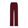 thumbnail image 5 of Axiiglly Sweatpants Women Solid Color Elastic Waist Pants Slim Stretchy Casual Pant with Pocket Outdoor Workout Yoga Hiking Pants, 5 of 7