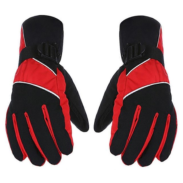 1 Pair Winter Motorcycle Bike Warm Gloves Unisex Outdoor Windproof Mountaineering Skiing Gloves - Li