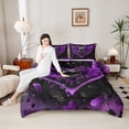 thumbnail image 4 of Feelyou Purple Love Heart Twin Comforter Sets, Magic Angel Wings Bedding Set, 2 Pieces, 4 of 8
