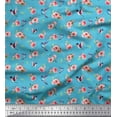 thumbnail image 1 of Soimoi Rayon Fabric Leaves,Floral & Hummingbird Bird Print Fabric by The Yard 42 Inch Wide, 1 of 1