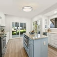 thumbnail image 3 of 13 inch Brush Nickle LED Flush Mount Ceiling Light Fixture for Kitchen, Bathroom, Dining Room, Dimmable 2700K, 3000K,3500K, 4000K, 5000K, 3 of 13