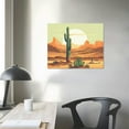thumbnail image 3 of COMIO  Desert Canvas Art Sunset Cactus USA Natural Landscape Picture Print for Home, 3 of 4