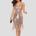 thumbnail image 2 of Womens Dresses Casual Summer Sequin Dress Sleeveless V Neck Sparkly Glitter Mini Dress Elegant Wedding Cocktail Party Dress, 2 of 8