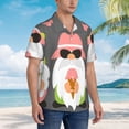 thumbnail image 3 of Sikiie Summer Gnome 1 Print Men's Hawaiian Shirt, Summer Beach Button Pocket Short Sleeve T-Shirt,3X-Large, 3 of 7